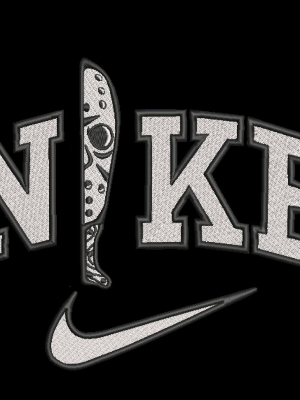 Nike Halloween HOODIE Jason Knife Embroidered Unisex Friday 13th Horror Gift